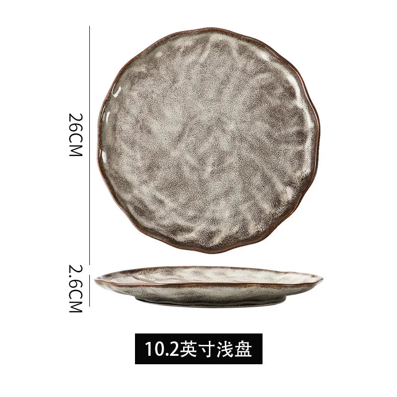 Irregular Stone Grain Ceramic Bowls