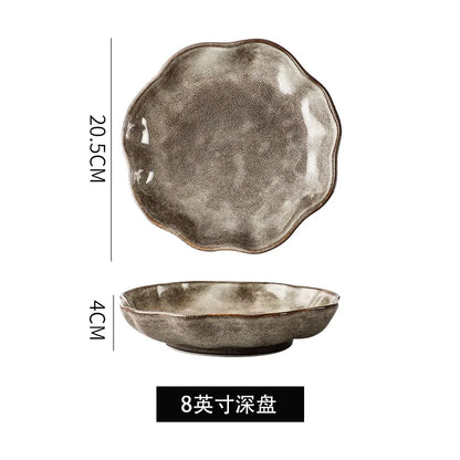 Irregular Stone Grain Ceramic Bowls