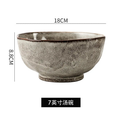 Irregular Stone Grain Ceramic Bowls