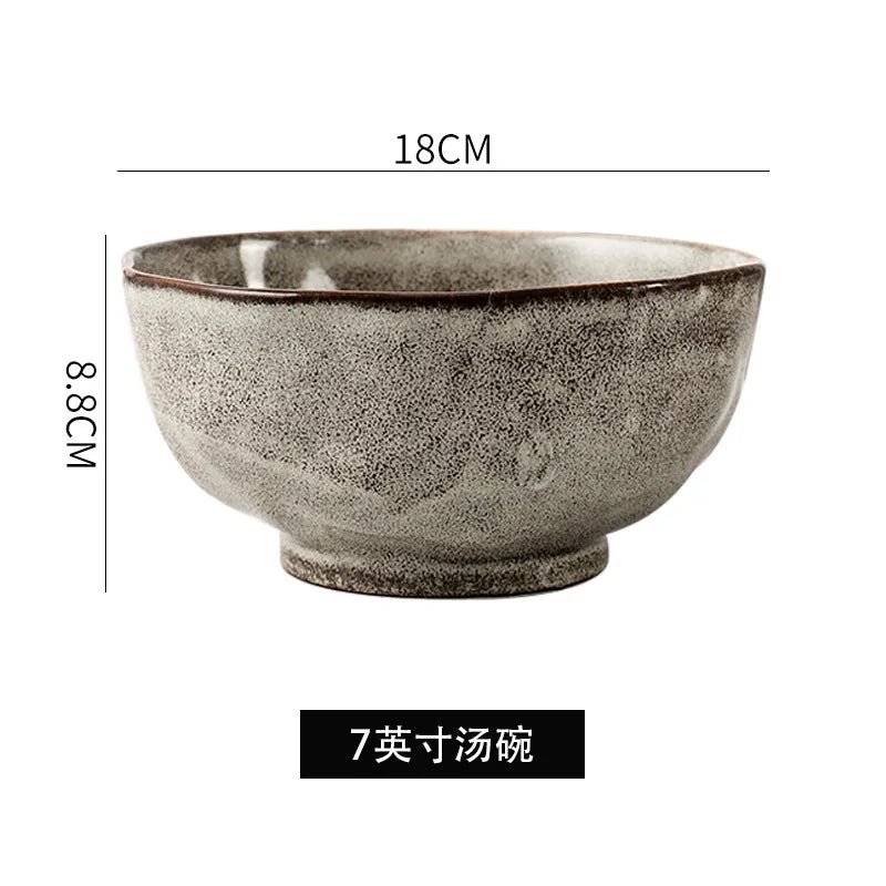 Irregular Stone Grain Ceramic Bowls