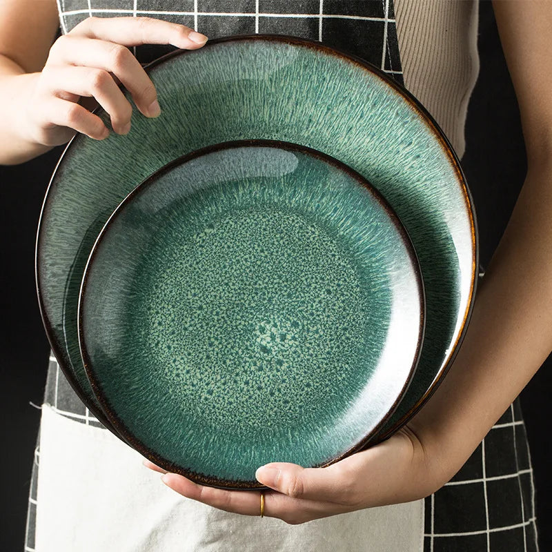 Malachite plate set