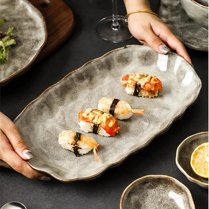 Irregular Stone Grain Ceramic Bowls