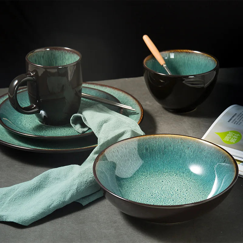 Malachite plate set