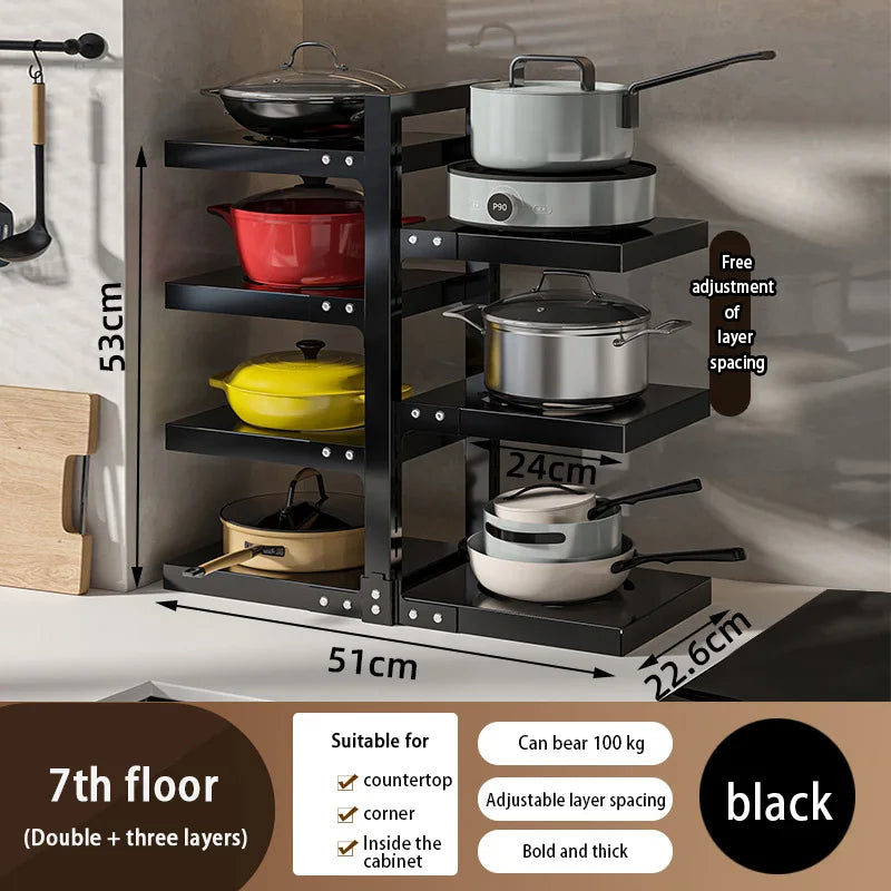 Multi-Layer Kitchen Pot Rack