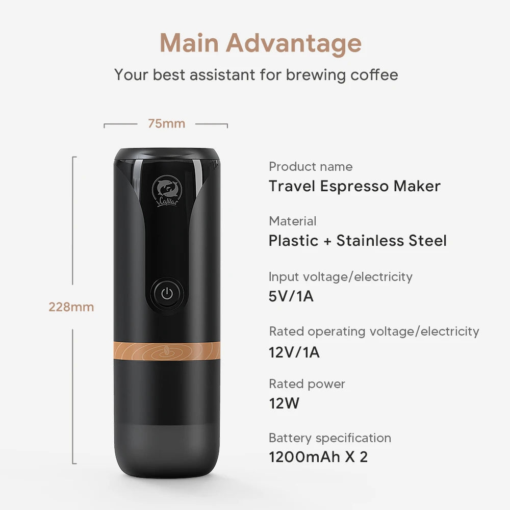 2 in 1 Portable Espresso Machine