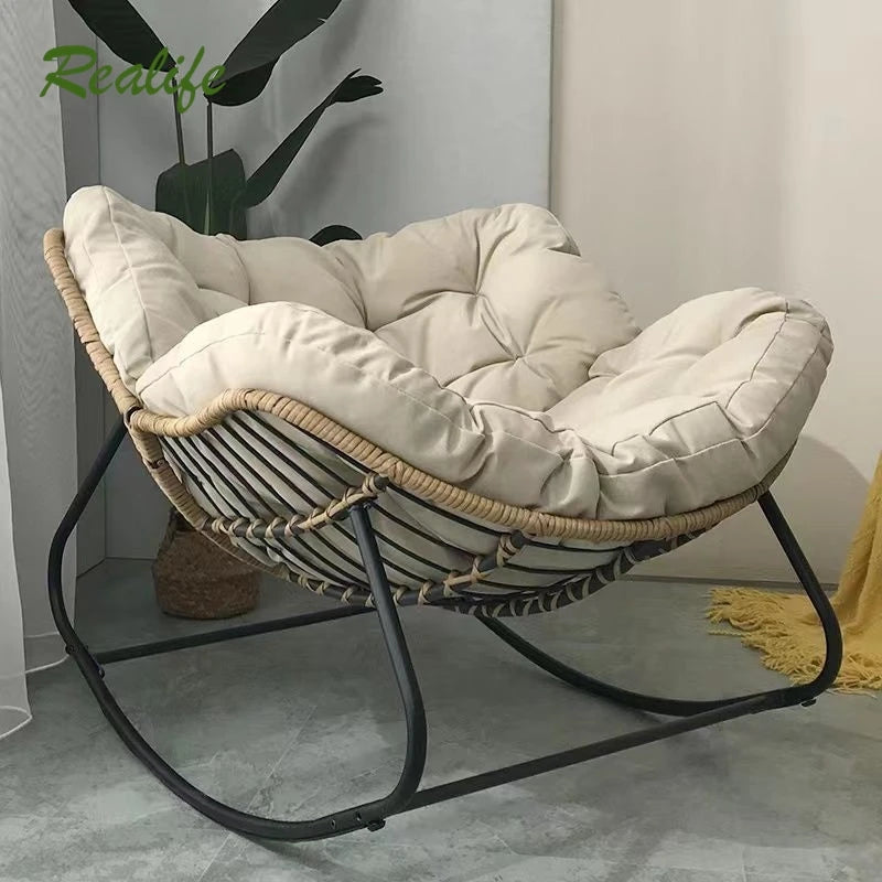 Woven Rattan Rocking Chair