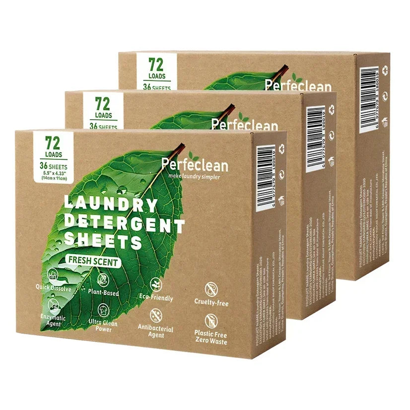 3 Packs Eco-friendly Laundry Detergent Sheets