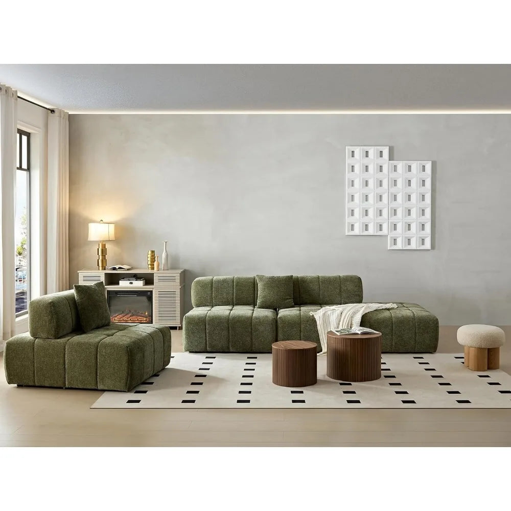 135"Curved Sectional Sofa