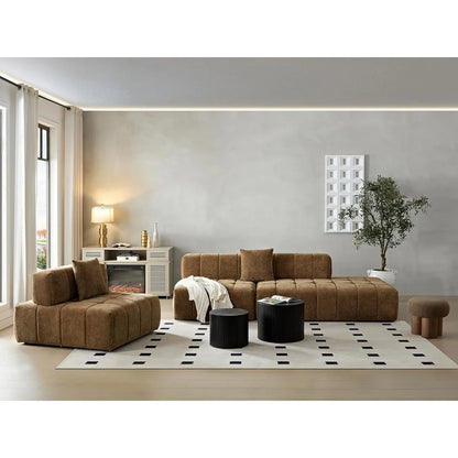 135"Curved Sectional Sofa