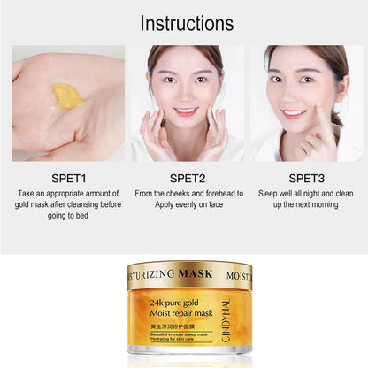 24k Pure Gold Moist Repair Mask