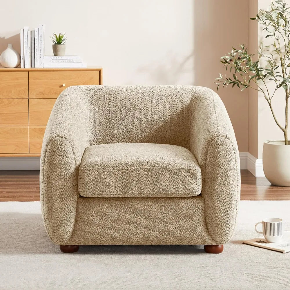 Living Room Chairs,Soft Padded Armchair, Accent Club Chair,Furry Sherpa Elegant and Cozy Chair, Suitable Bedroom Reception Room