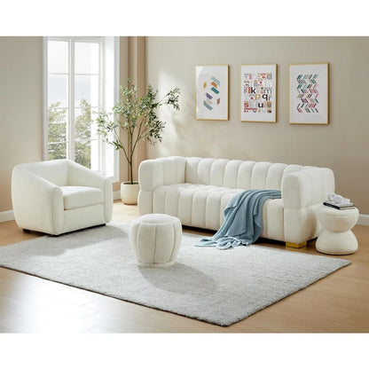 Living Room Chairs,Soft Padded Armchair, Accent Club Chair,Furry Sherpa Elegant and Cozy Chair, Suitable Bedroom Reception Room