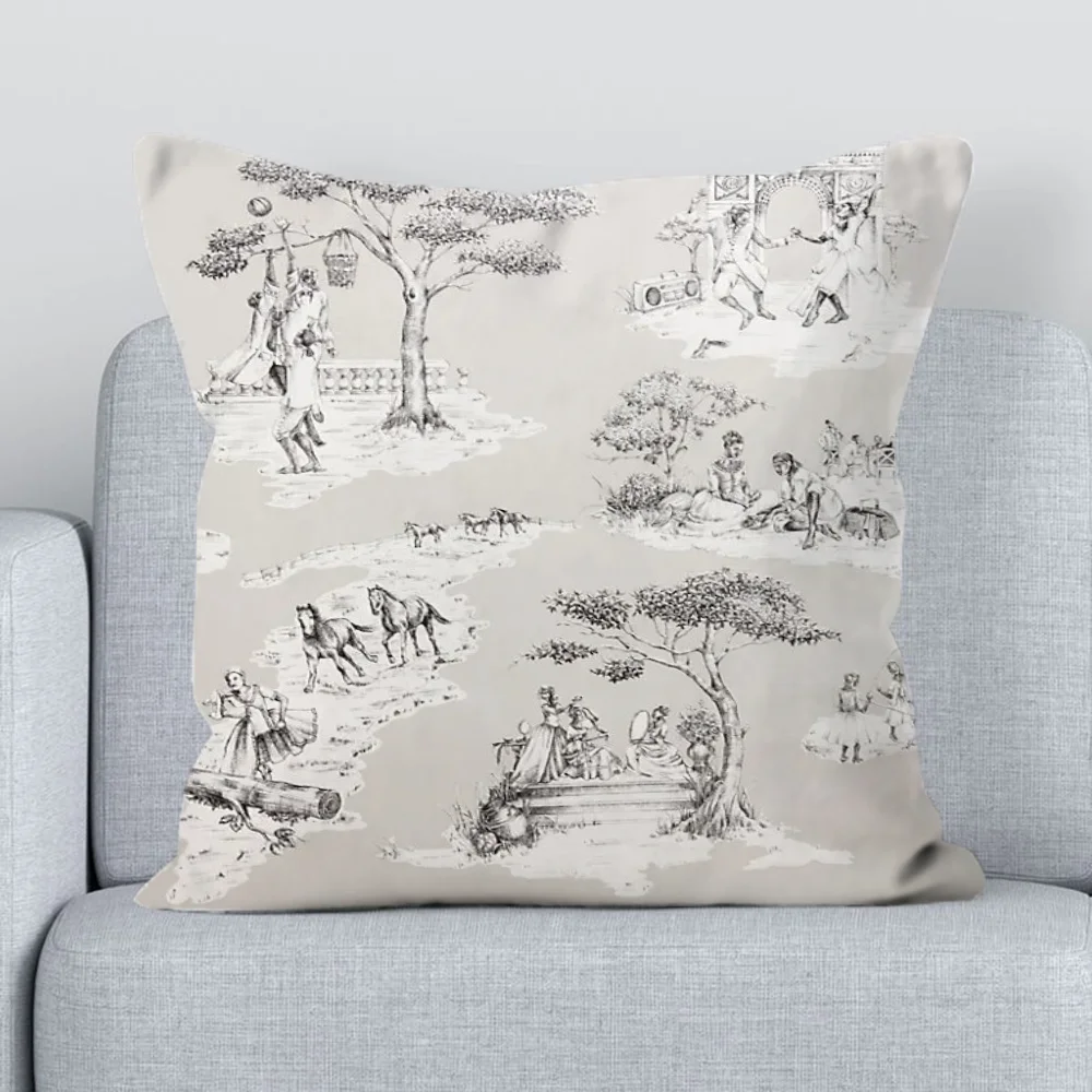 Toile Pillow Covers