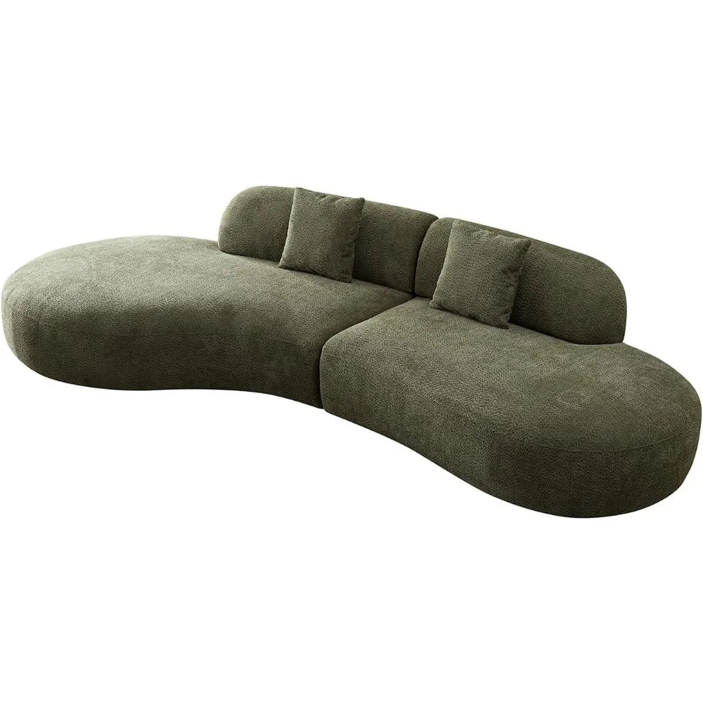 135"Curved Sectional Sofa