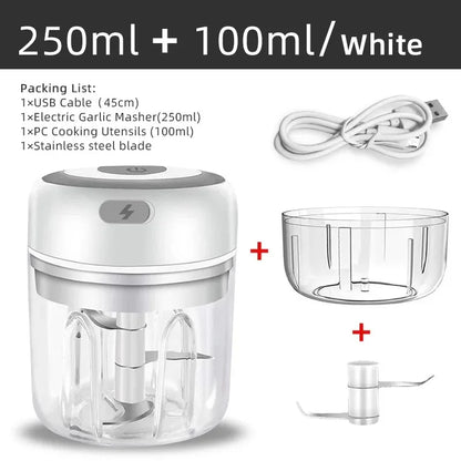 Mini Wireless Electric Garlic Crusher 100ml/250ml