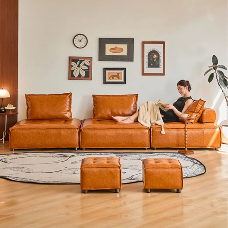 Wax Leather Sofa