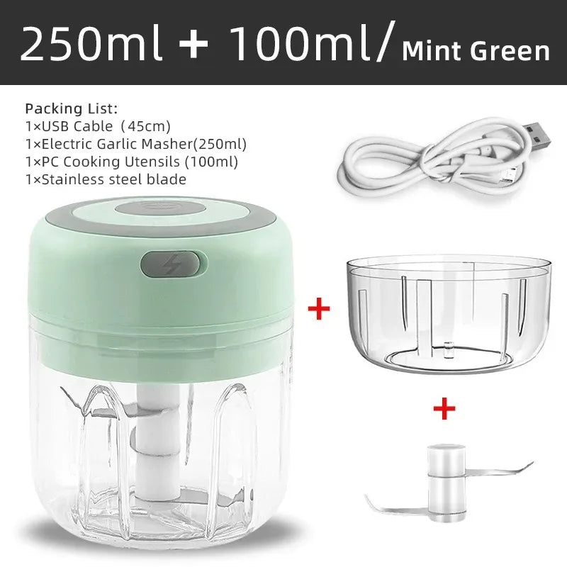 Mini Wireless Electric Garlic Crusher 100ml/250ml