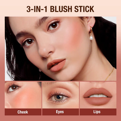 Lipstick Blush Stick 3-in-1