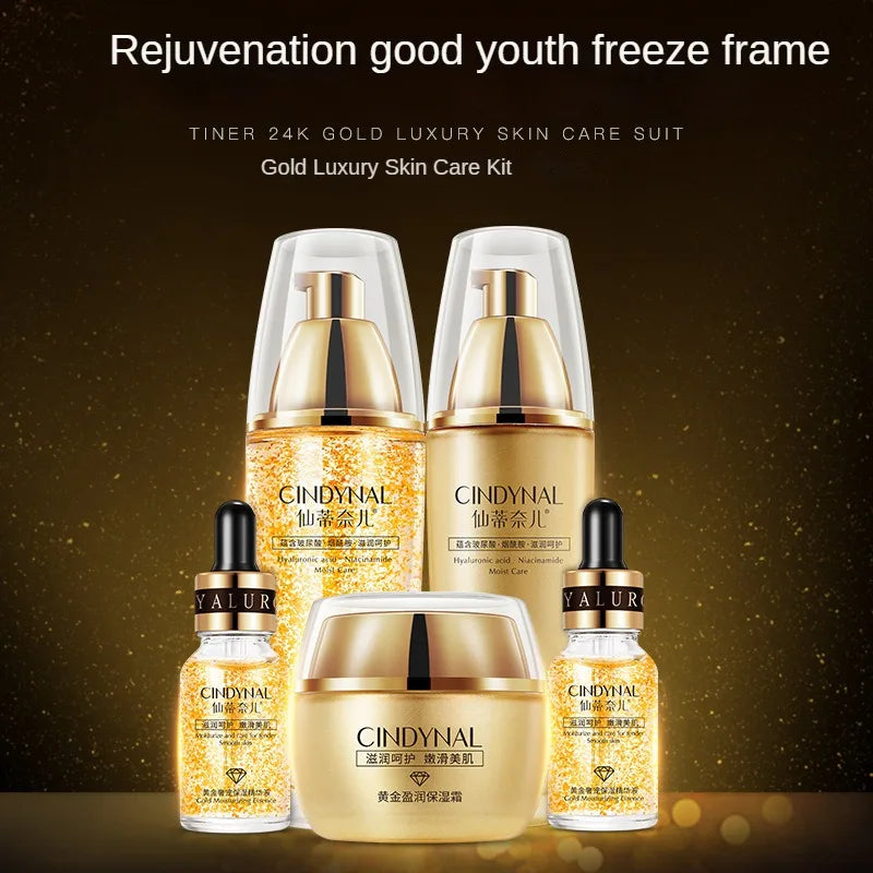 24K Gold Hyaluronic Acid Skin Care Set 5PCS