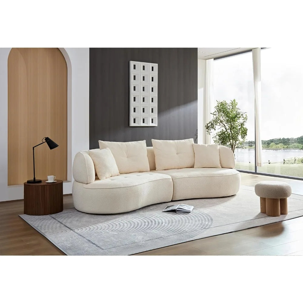 135"Curved Sectional Sofa