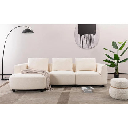 135"Curved Sectional Sofa