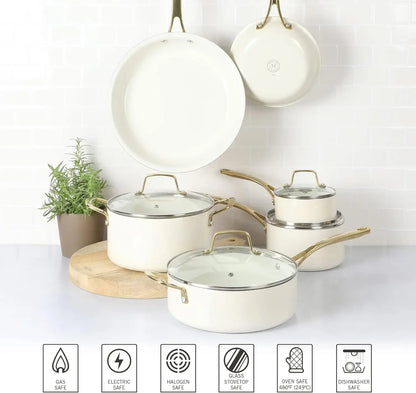 Premium Cookware Ceramic 10 Piece