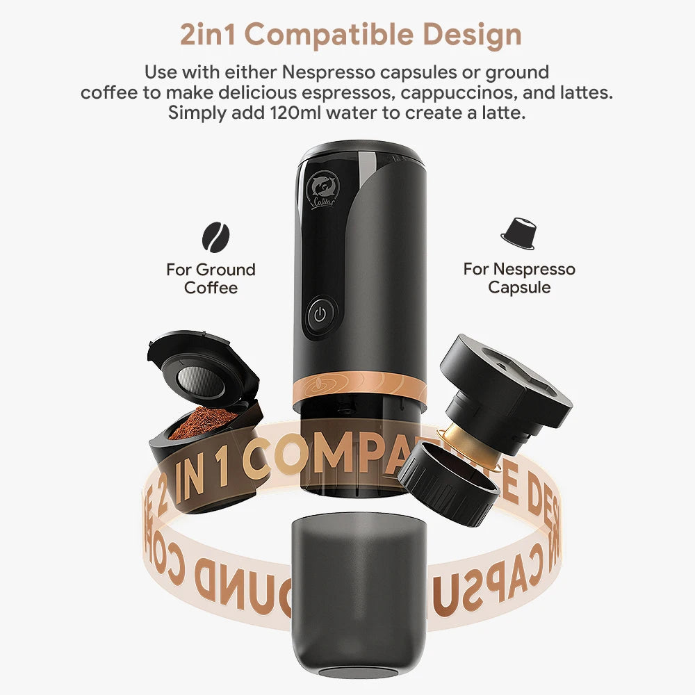 2 in 1 Portable Espresso Machine